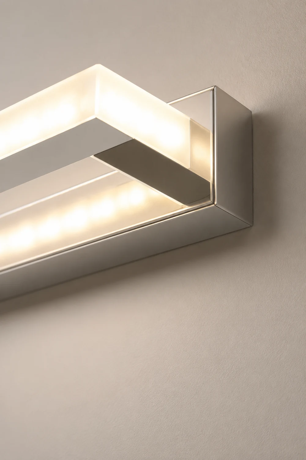 Leigh Rectangular Led Mirror Front Vanity Wall Mount Light, Bathroom, White - Lumpaz