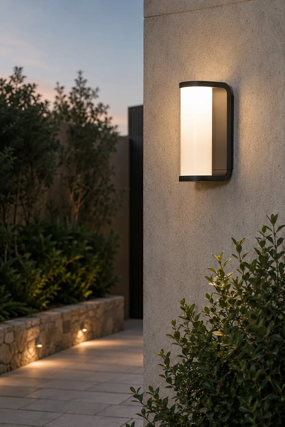 Orr Mondern Cylindrical Metal Outdoor Wall Lamp, Black - Lumpaz