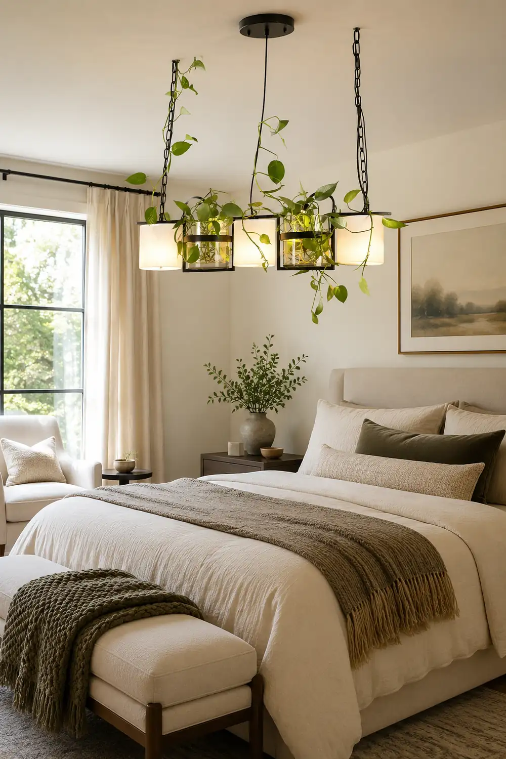 Nest Barrel Greenery Glass Pendant Light, Black - Lumpaz