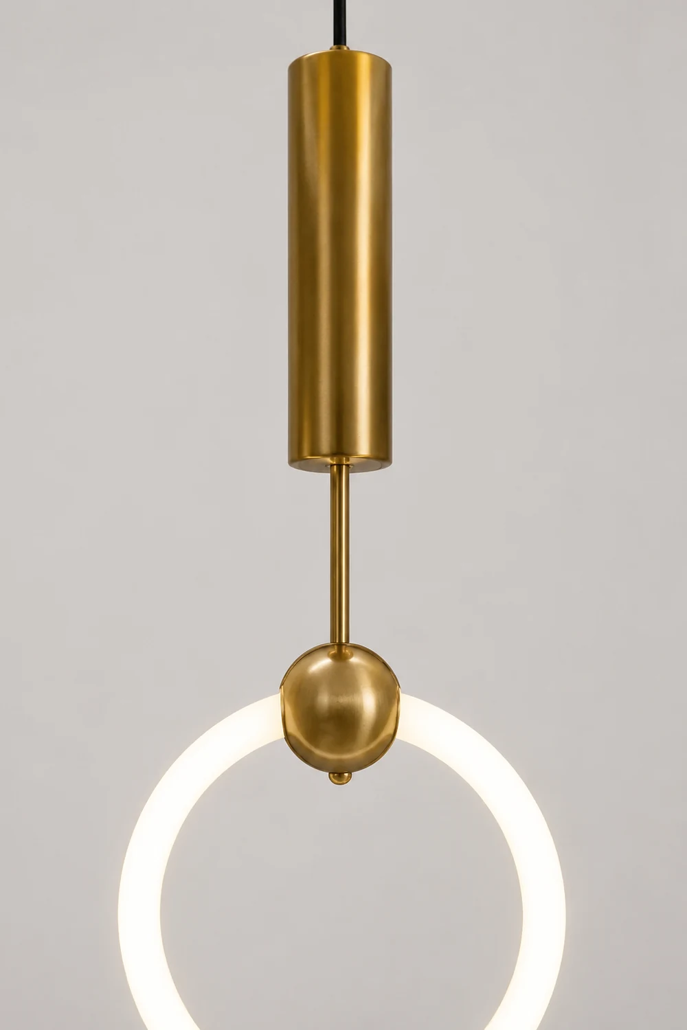 Cooley Modern Nordic Globe/Ring Metal/Glass Pendant Light, Gold - Lumpaz