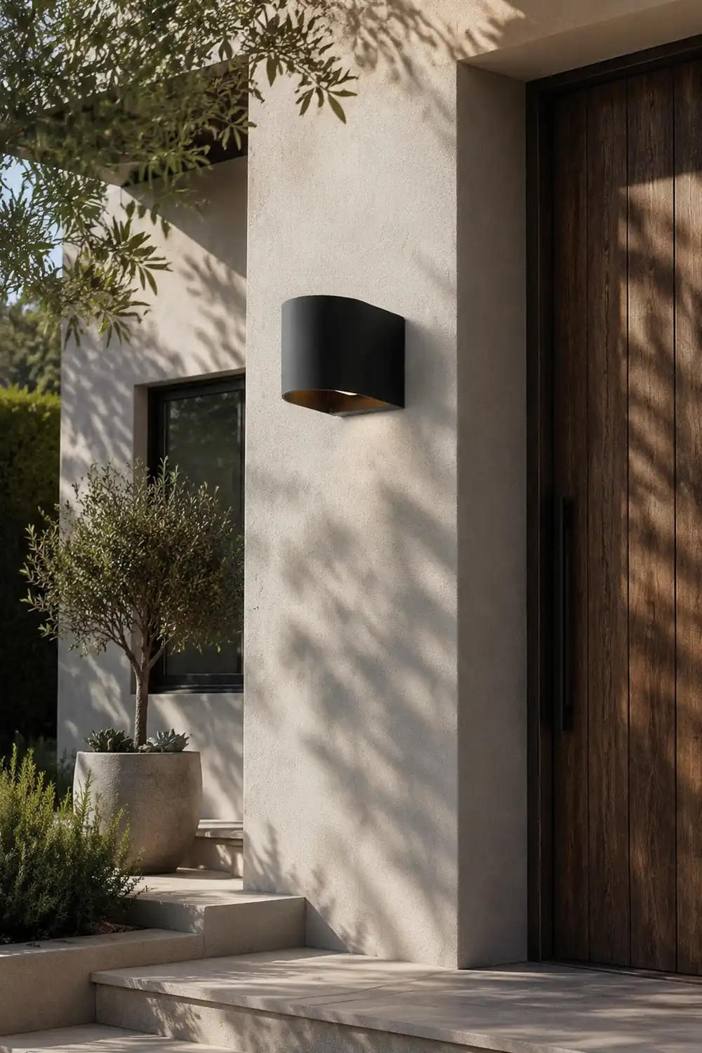 Orr Modern Cylinder Metal Outdoor Wall Lamp, Balck - Lumpaz