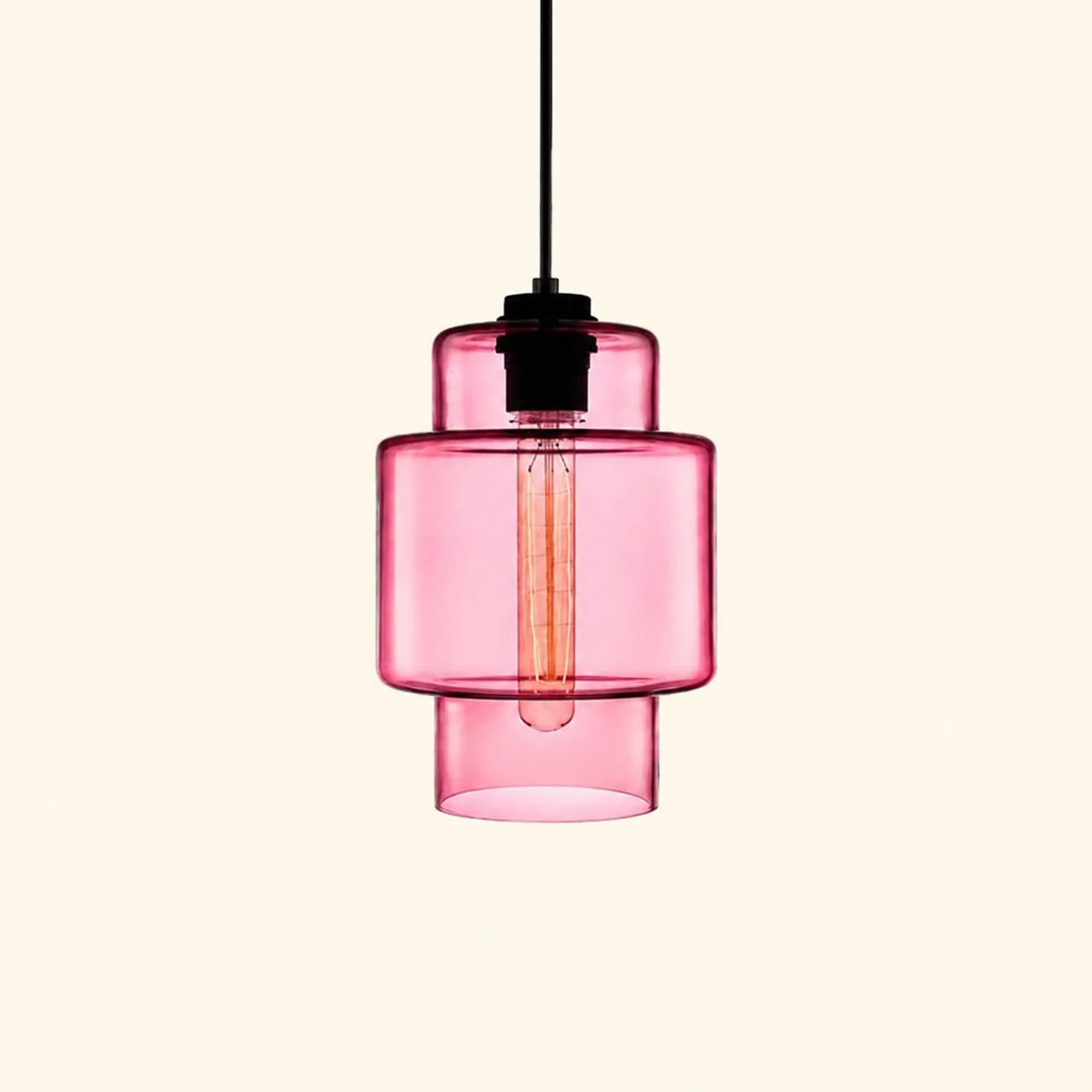 Zaid Modern Art Deco LED Cylindrical Metal/Glass Pendant Light - Lumpaz
