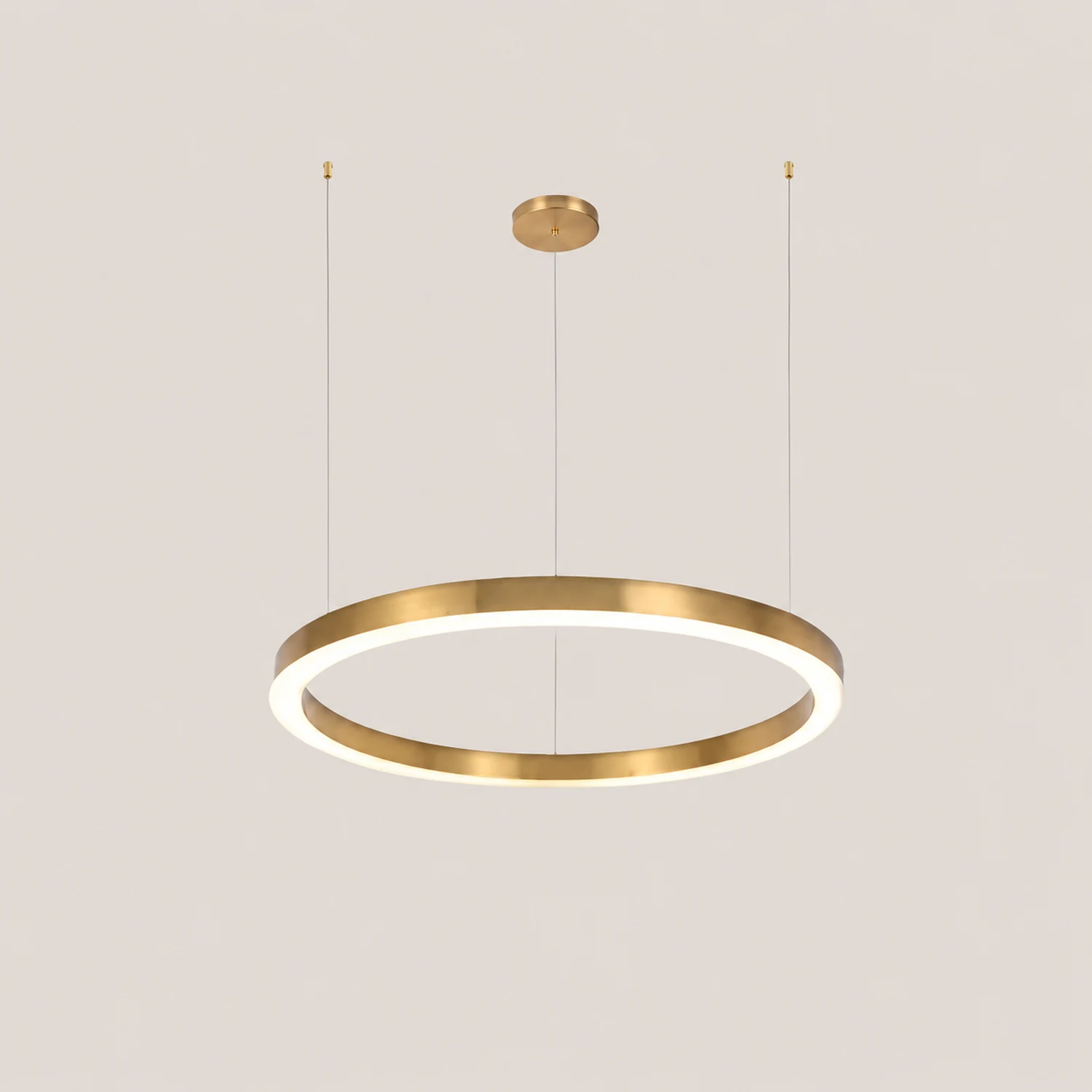 Arisha Modern Ring Metal Pendant Light, Gold - Lumpaz