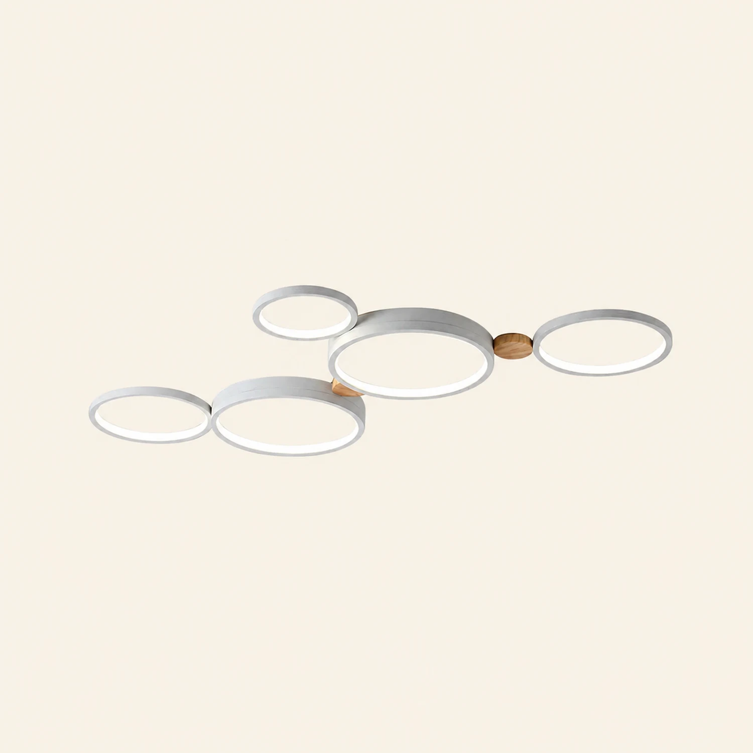 Sienna Round Flush Mount Ceiling Light White Gray Green Bedroom - Lumpaz