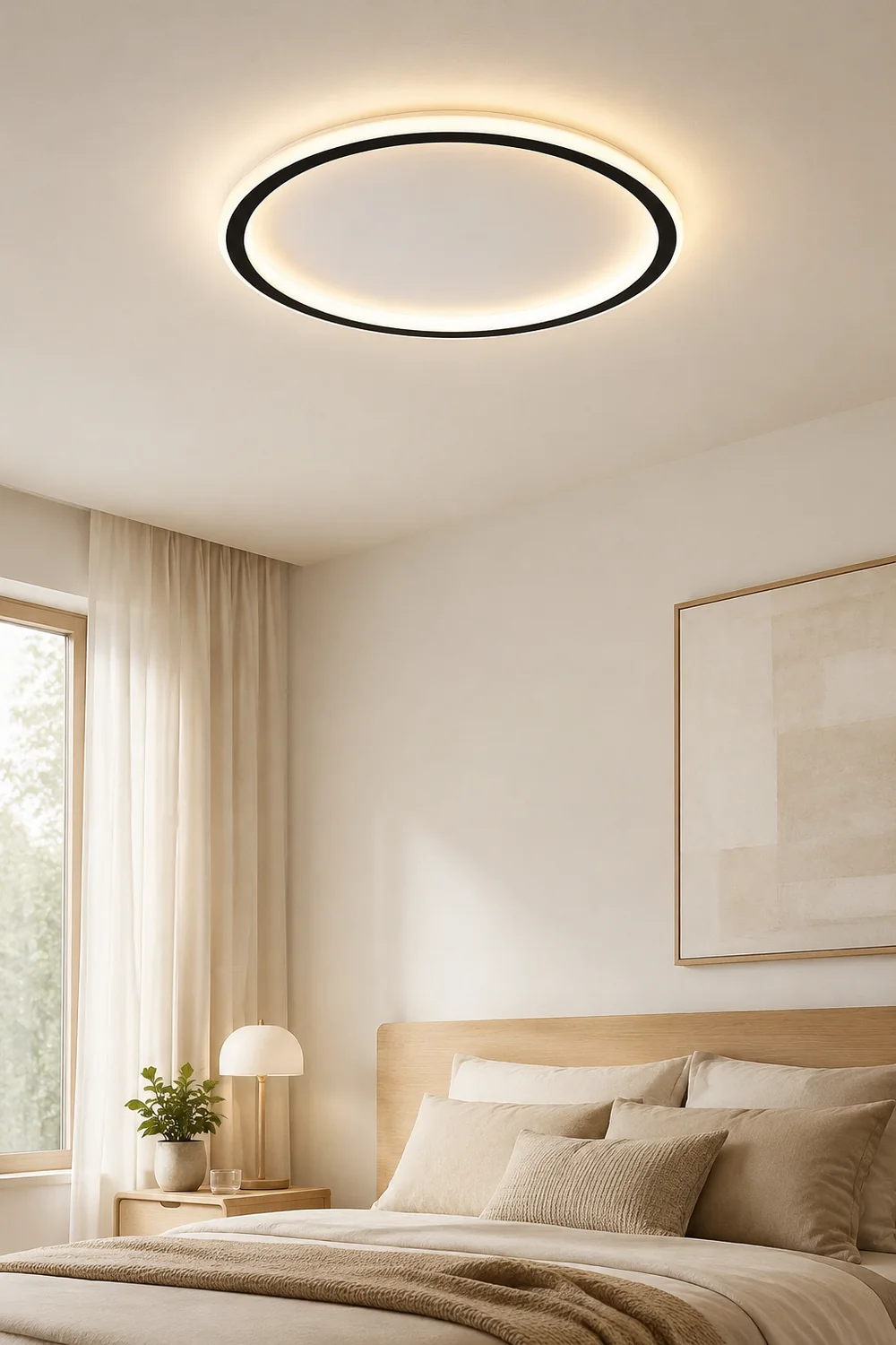 Quinn Flush Mount Ceiling Light Modern LED Round Hollow - Lumpaz