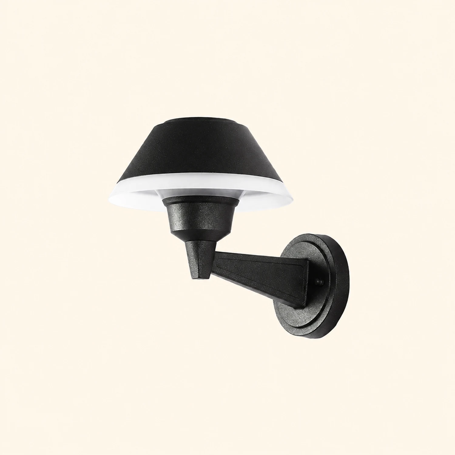 Carins Modern Bowl Metal/Acrylic Outdoor Waterproof Wall Lamp, Black - Lumpaz