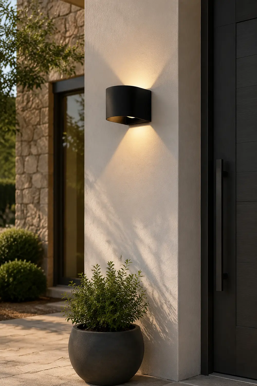 Orr Modern Cylinder Metal Outdoor Wall Lamp, Balck - Lumpaz