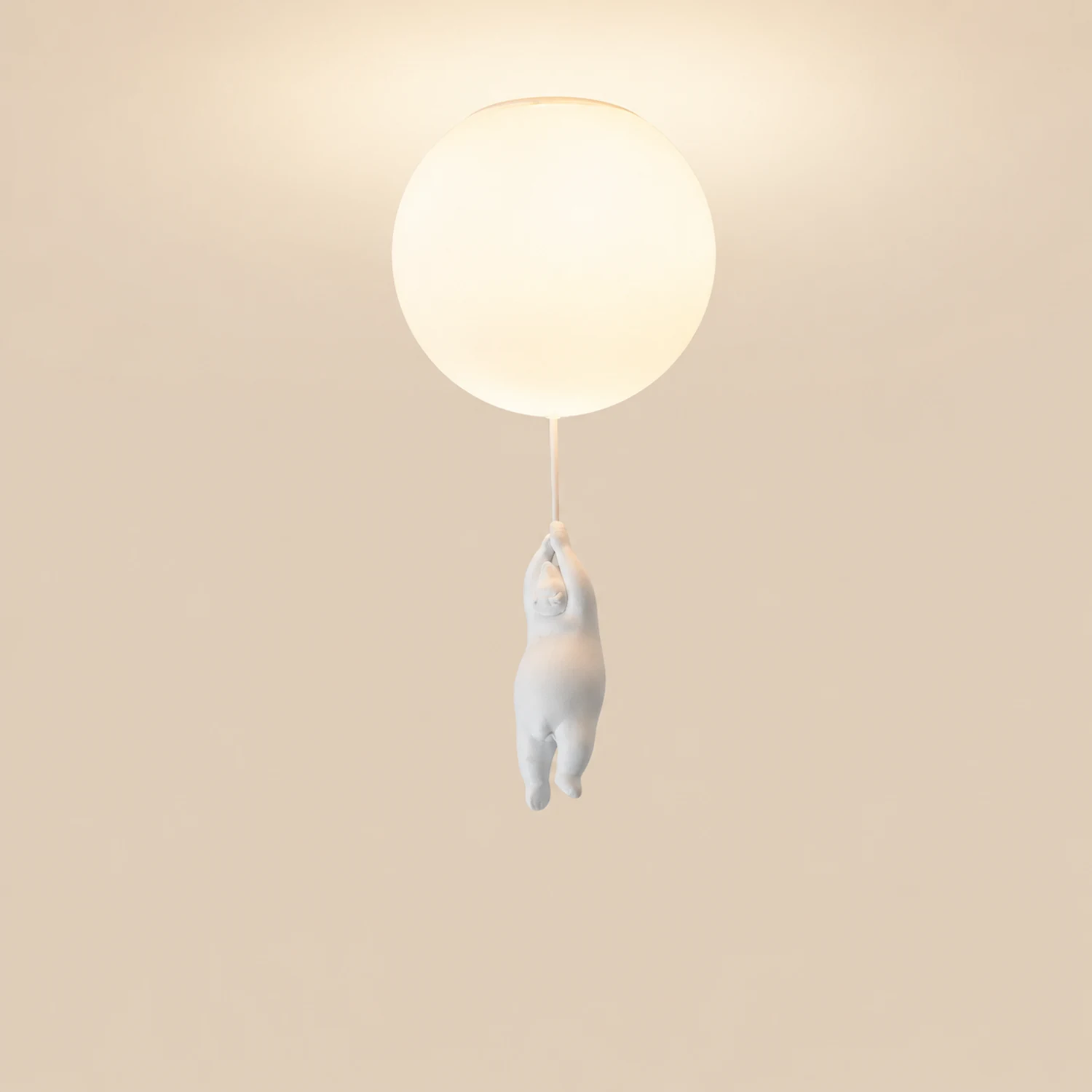 Fateh Bear Balloon LED Flush Mount Ceiling Light 3 Style White - Lumpaz