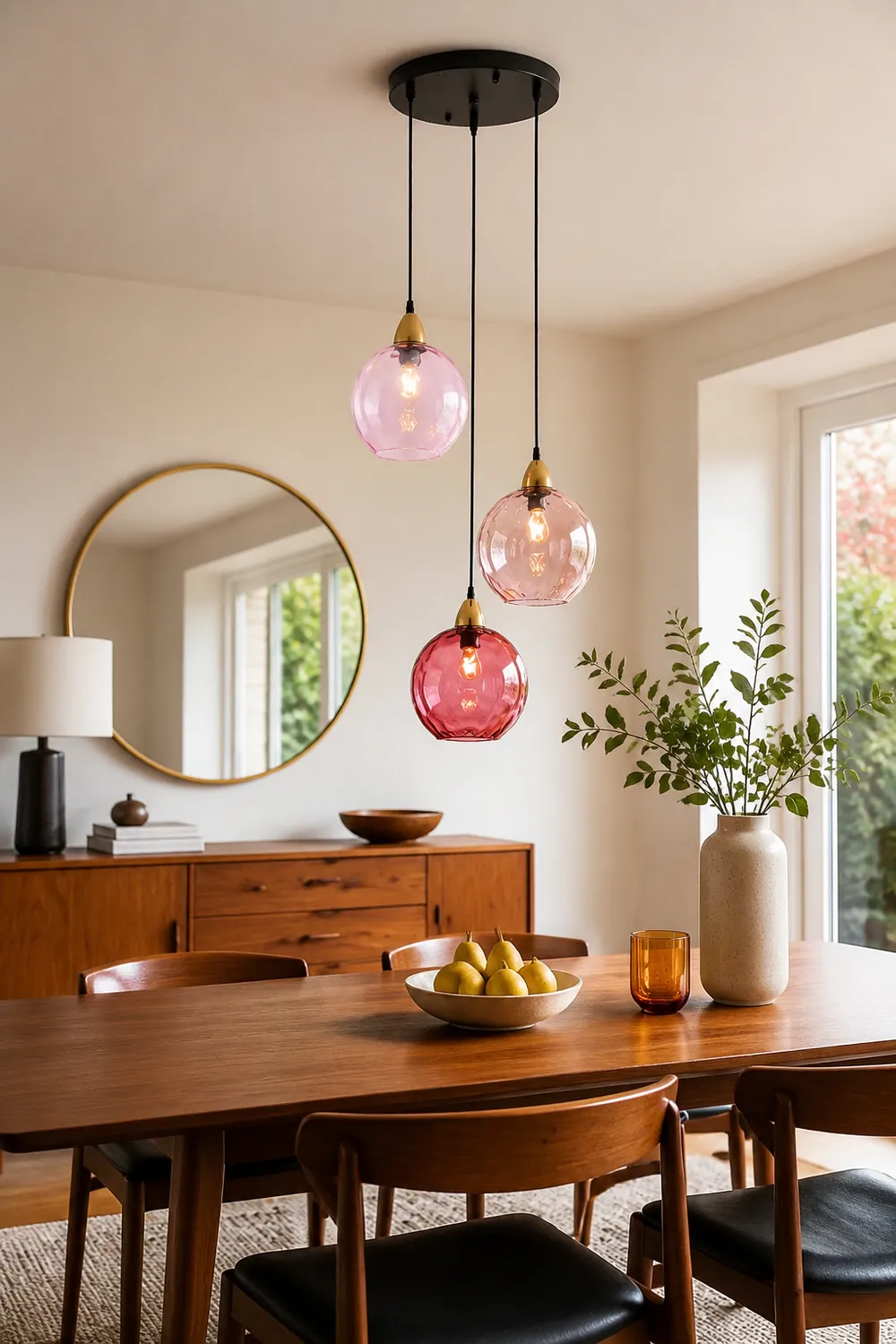 Hailie Colorful Glass Ball Pendant Lights Water Ripple - Lumpaz