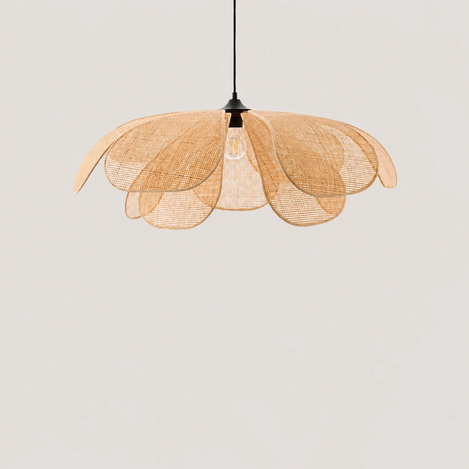 Ritta Handmade Pendant Light, Rattan/Willow Weave - Lumpaz