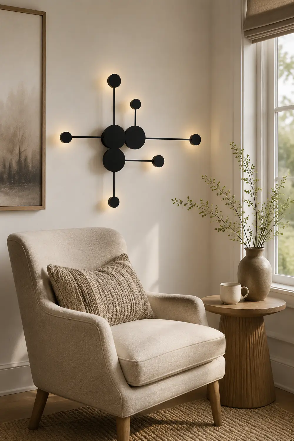 Emyr Modern Nordic Chessboard Metal Wall Lamp, Black - Lumpaz