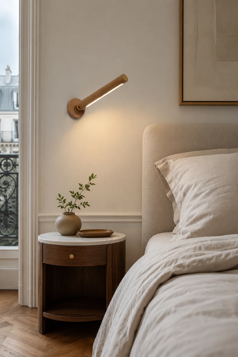 Ozawa Wooden Metal Rotatable/Removable Mounted Wall Lamp, Wood - Lumpaz