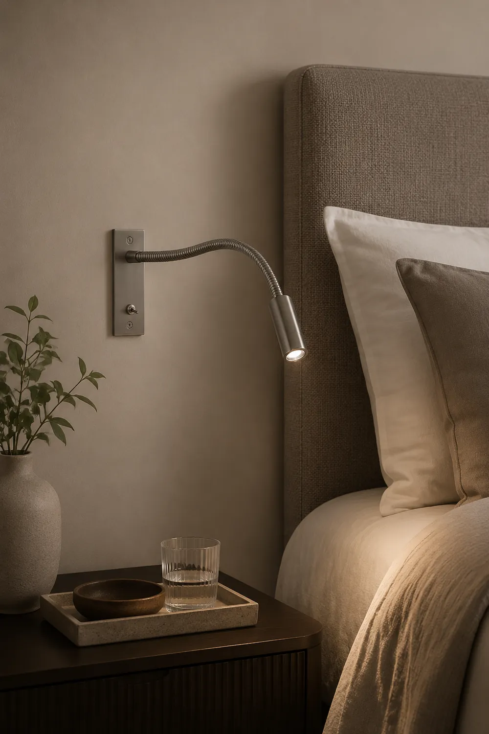 Orr Minimalist Reading Adjustable Spotlight Wall Lamp, Bronze/Nickel/Chrome - Lumpaz