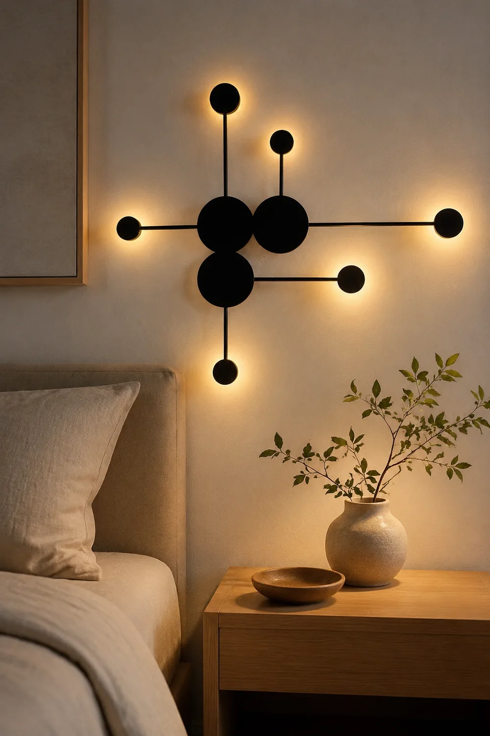 Emyr Modern Nordic Chessboard Metal Wall Lamp, Black - Lumpaz