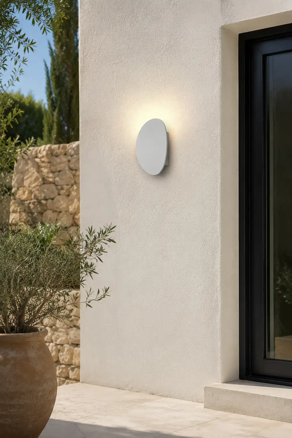Orr Modern Minimalist Pebbles Shaped Metal/Acrylic Outdoor Waterproof Wall Lamp, Black/Gray - Lumpaz