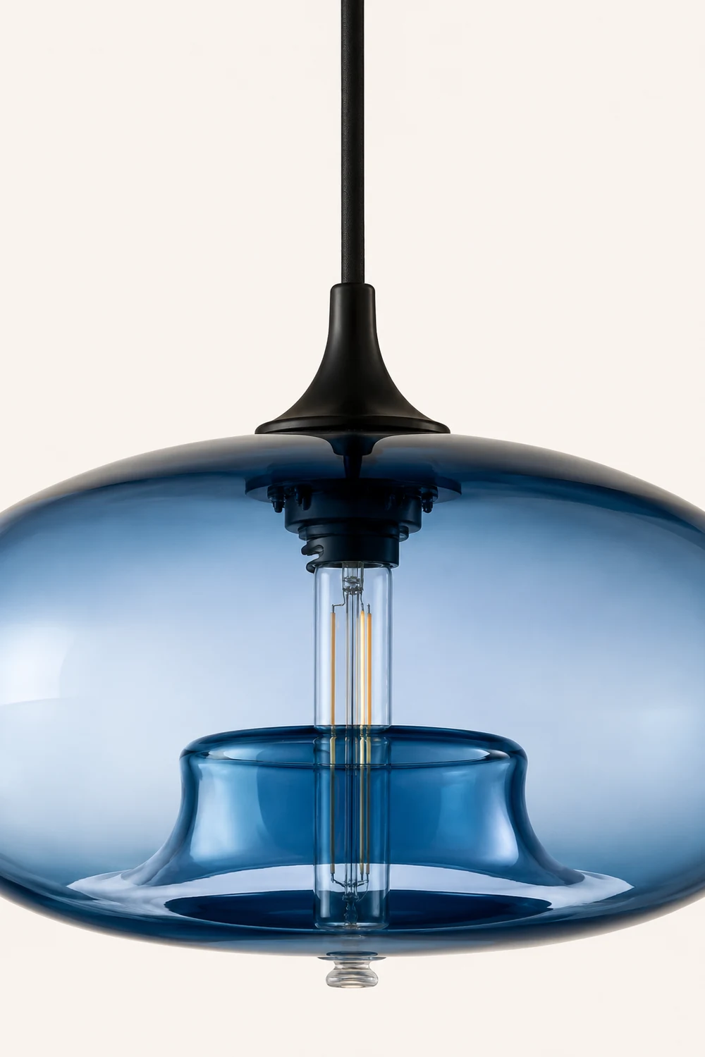 Hailie Modern Bread Shaped Glass Pendant Light 6 Color Living Room - Lumpaz