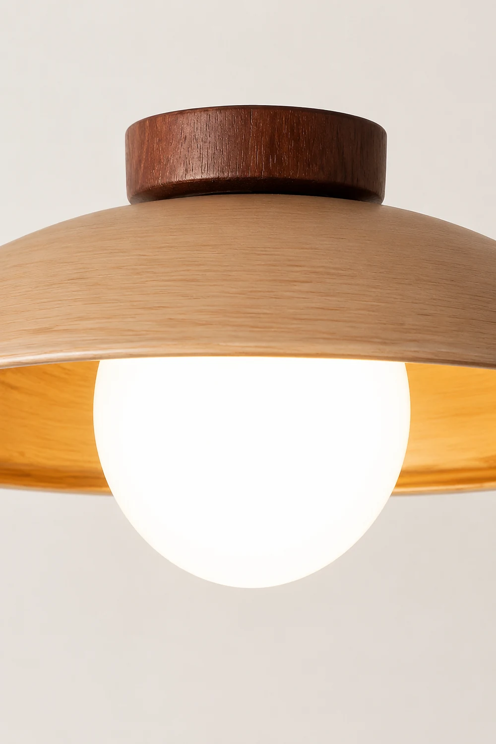 Ozawa Vintage Flush Mount Ceiling Light Wood/Metal/Glass Bar/ Hotels - Lumpaz