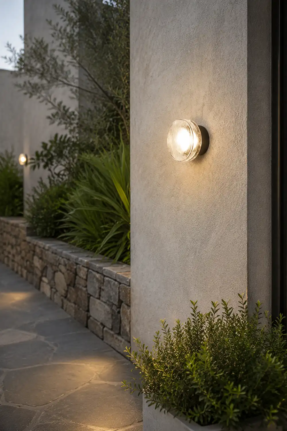 Valentina Modern Mini Bubble Metal/Glass Outdoor Wall Lamp, Transparent - Lumpaz
