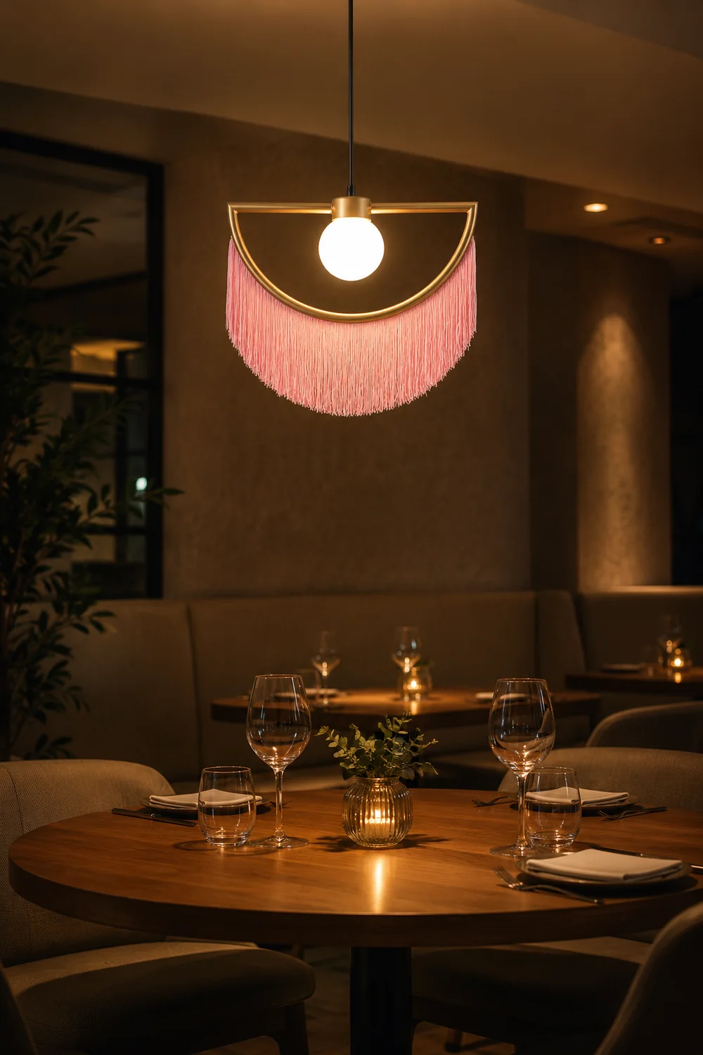 Minori Retro Fringe Fabric Pendant Light - Lumpaz