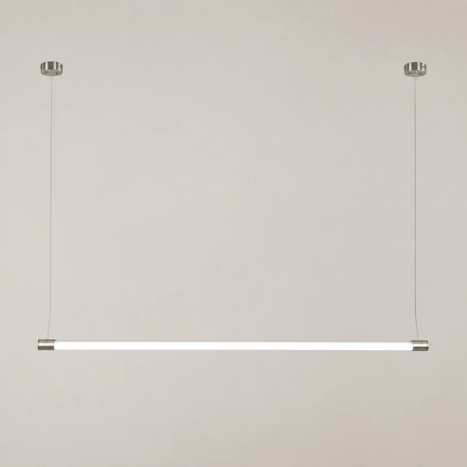 Edge Minimalist Linear Office Pendant Light Black/Silver - Lumpaz