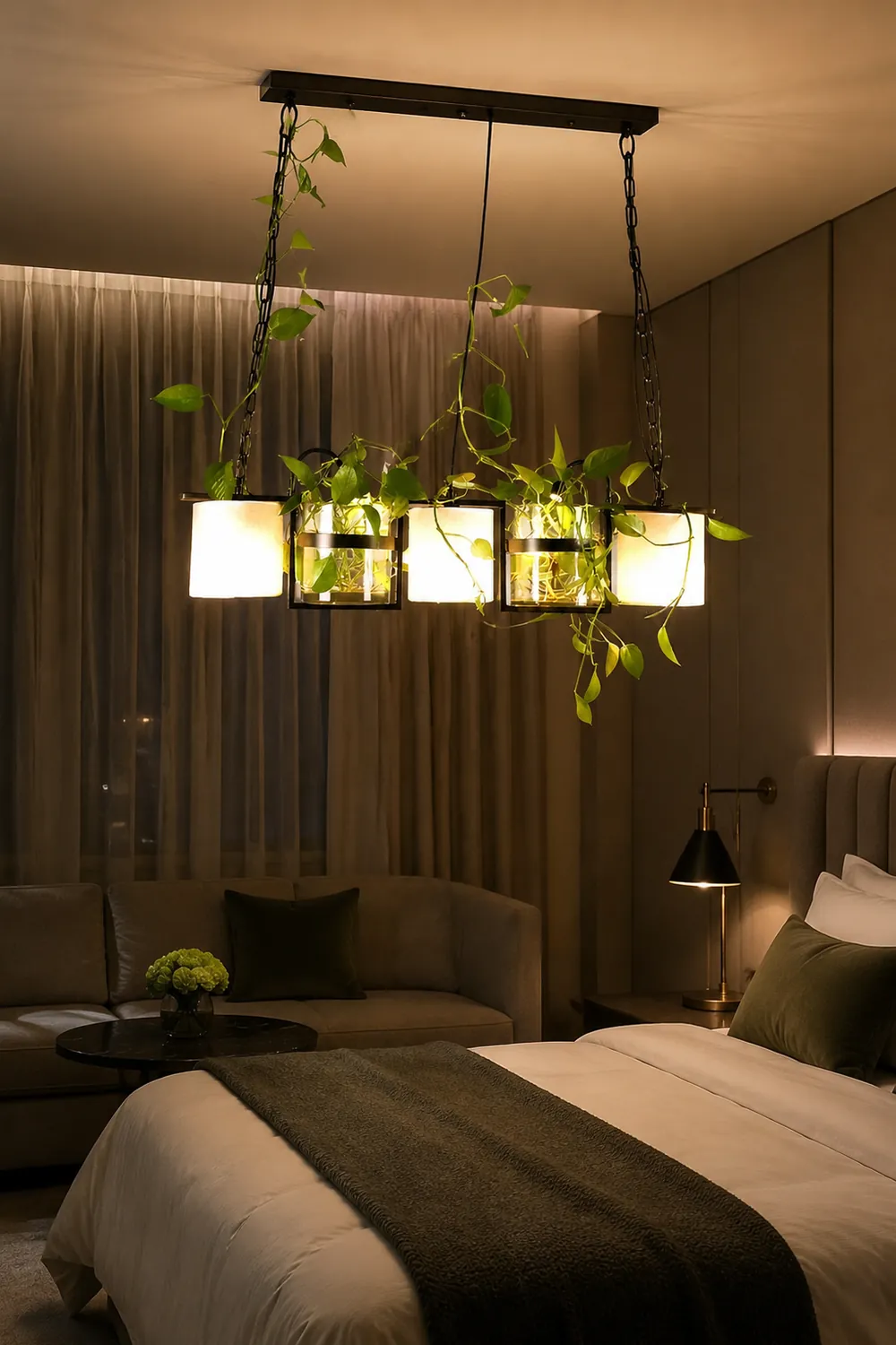 Nest Barrel Greenery Glass Pendant Light, Black - Lumpaz