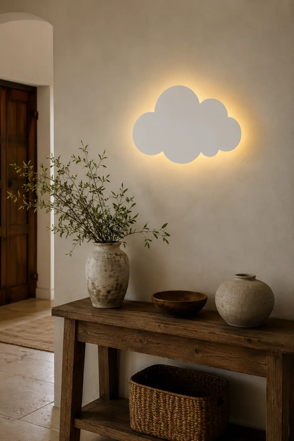 Morandi Modern Minimalist Cloud Shape Wall Lamp, White/Blue/Pink - Lumpaz