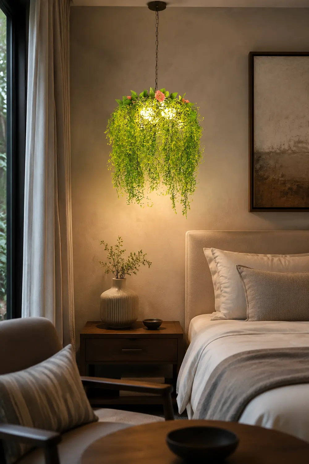 Nest Art Natural Plant/Flower Decor Pendant Light Living Room - Lumpaz