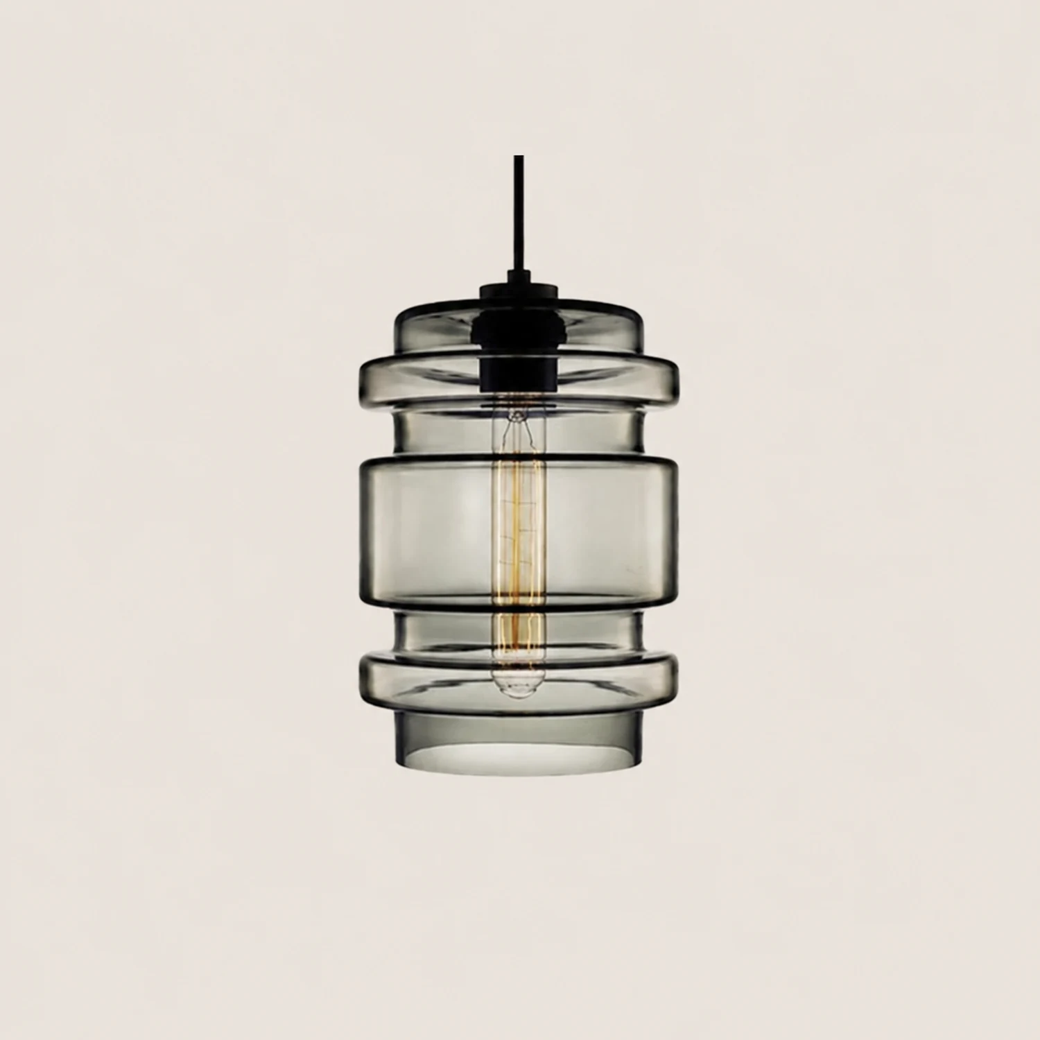 Zaid Modern Art Deco LED Cylindrical Metal/Glass Pendant Light - Lumpaz