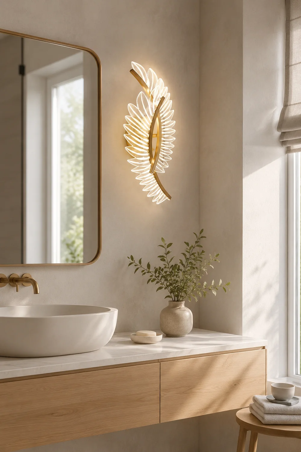 Kristy Modern Crystal Wall Lamp Gold Wings Design Sconce for Bedroom - Lumpaz