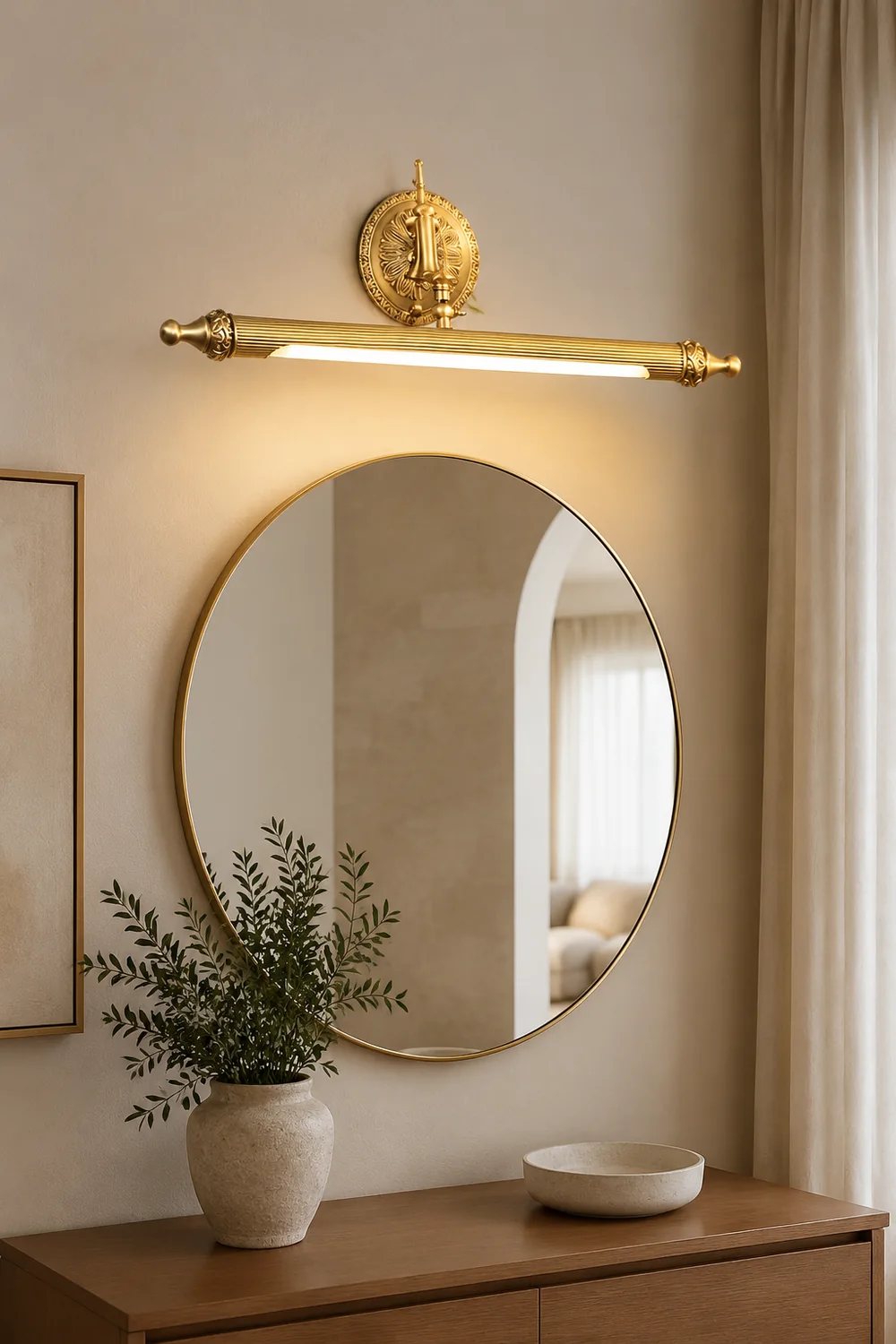 Félicie Vintage Linear Resin&Glass Wall Lamps, Gold - Lumpaz
