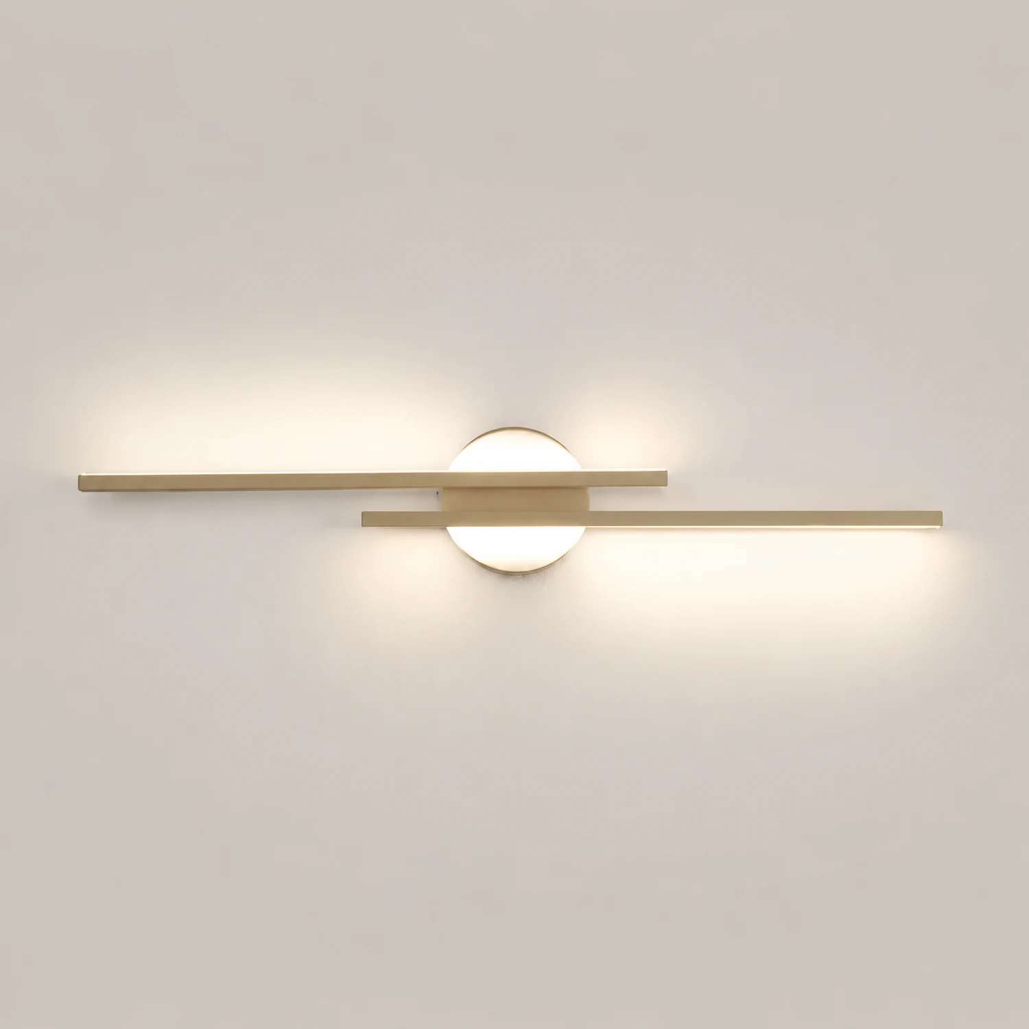 Alana Modern Nordic Disc/Linear Metal LED Wall Lamp, Black/White - Lumpaz