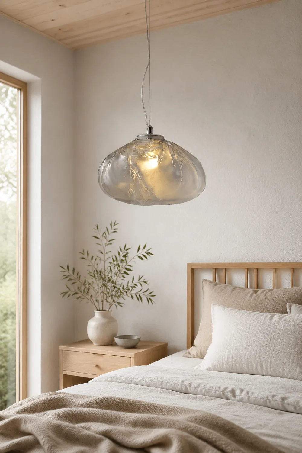 Byers Minimalist Spherical Metal/Glass Pendant Light, 3 Color - Lumpaz