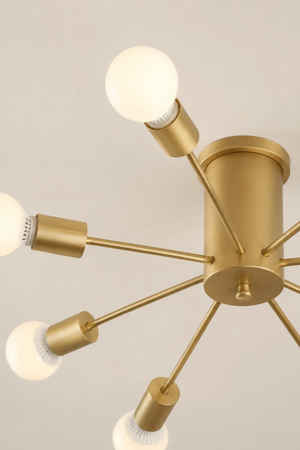 Valentina Modern Metal Globe Bubble Flush Mount Ceiling Light, Gold/Black - Lumpaz