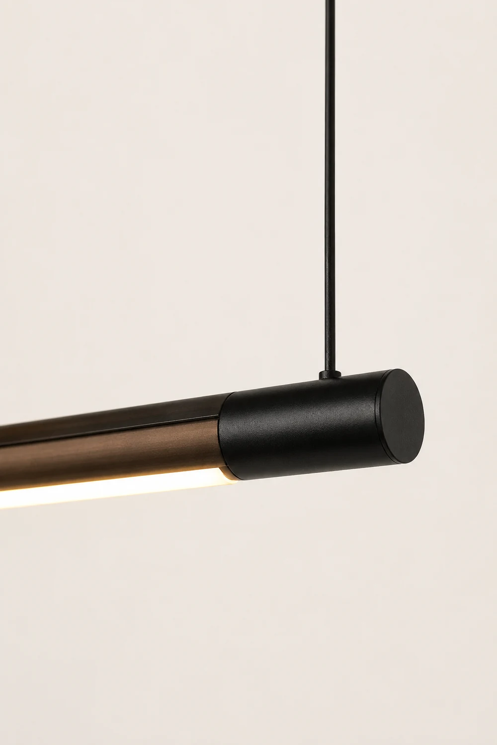 Edge Minimalist Linear Pendant Light Black Living Room - Lumpaz