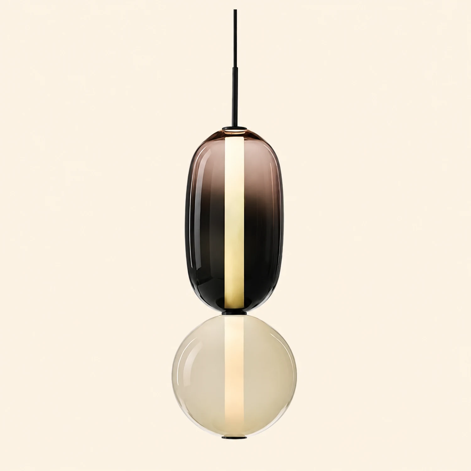 Morandi Modern Designer LED Pendant Light Bedroom Black White Red - Lumpaz