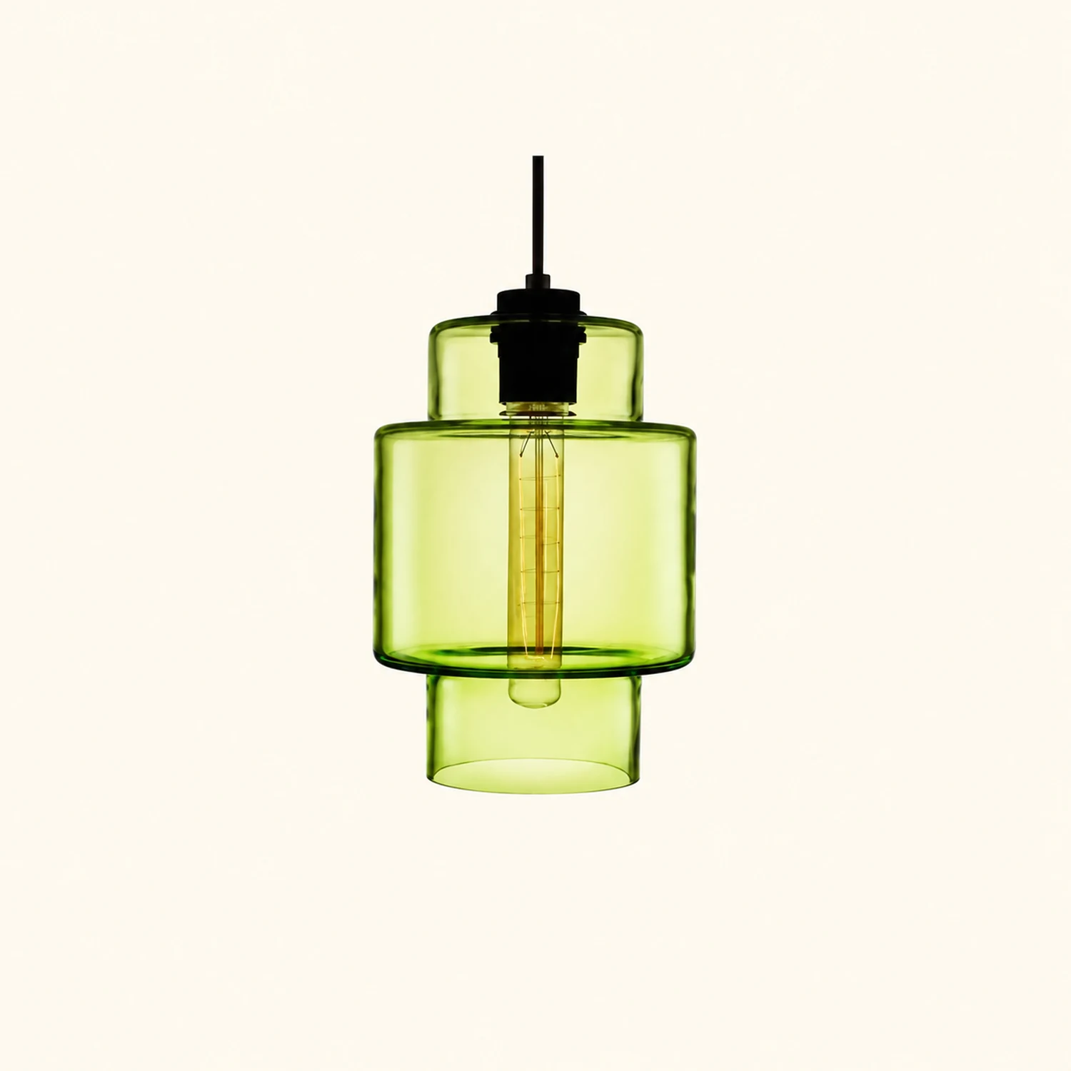 Zaid Modern Art Deco LED Cylindrical Metal/Glass Pendant Light - Lumpaz
