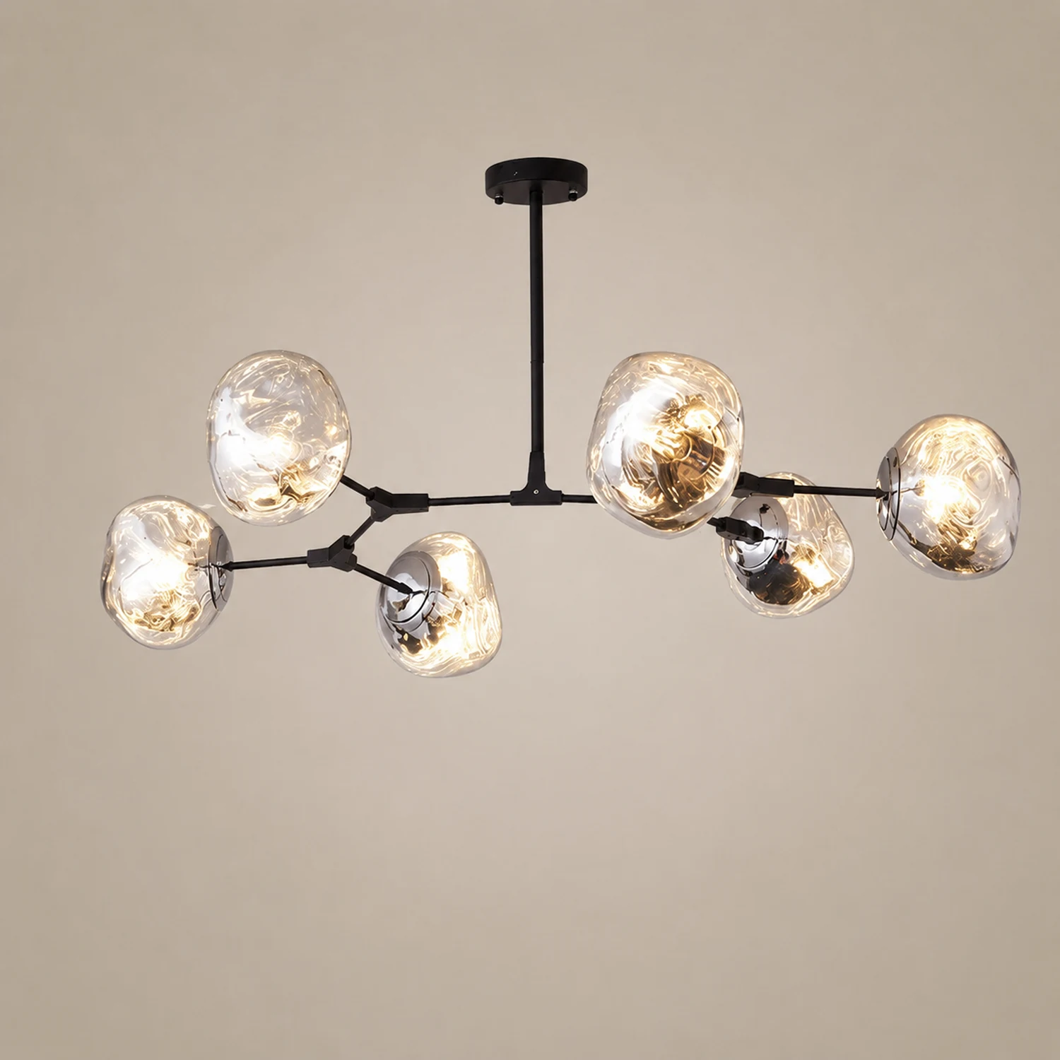 Mirza Modern Globe Lava 3 Pendant Light Fixture 3/6/8 Head - Lumpaz