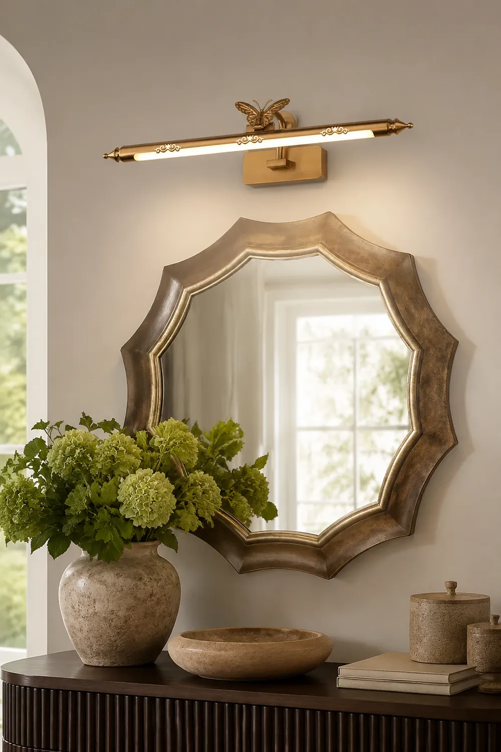 Kady Retro Butterfly Metal/Acrylic Wall Lamp, Champagne Gold - Lumpaz
