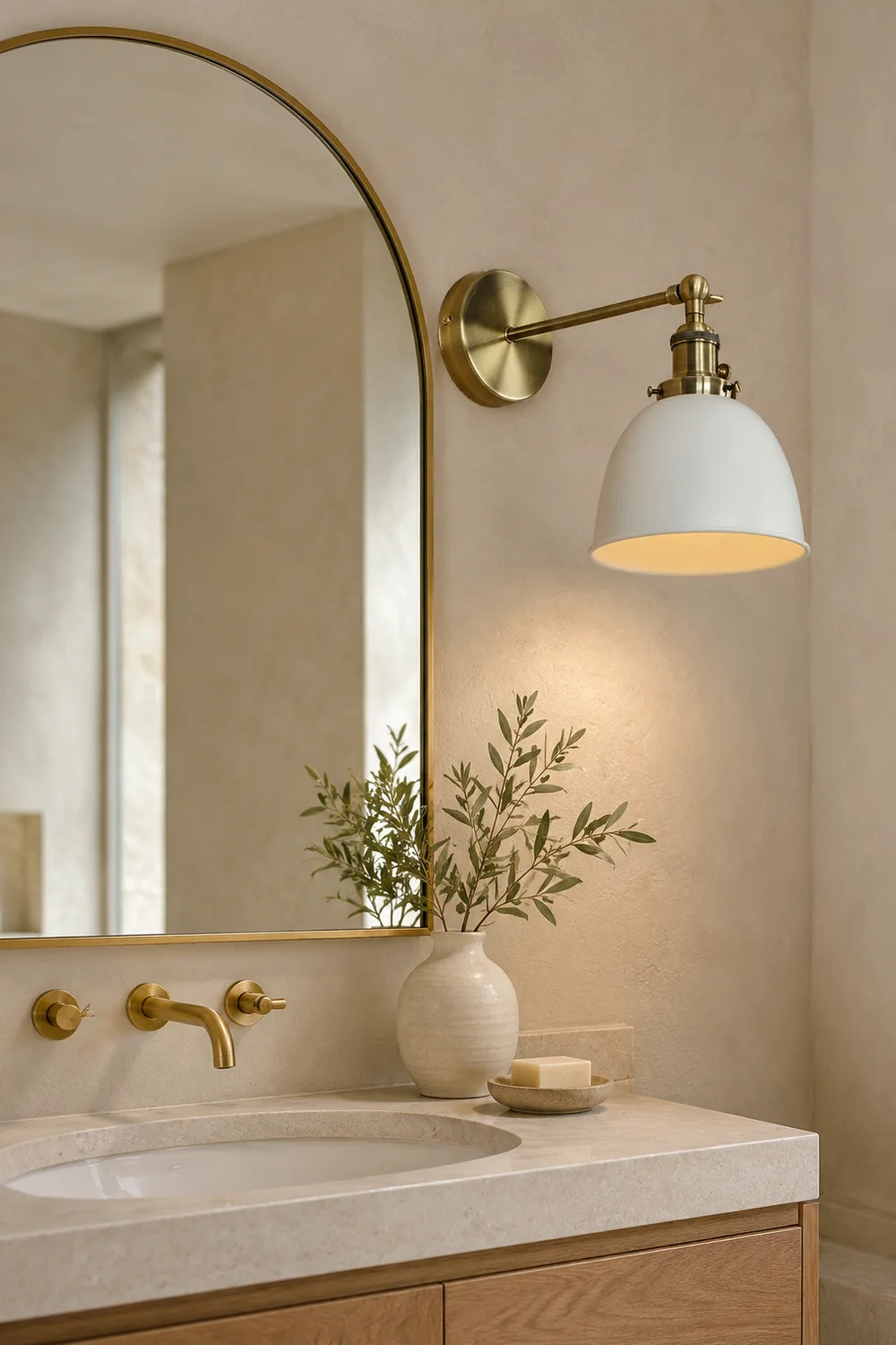 Brady Hanging Wall Lamp Retro/Vintage, Metal/LED, Black/White/Gray, Bedroom - Lumpaz