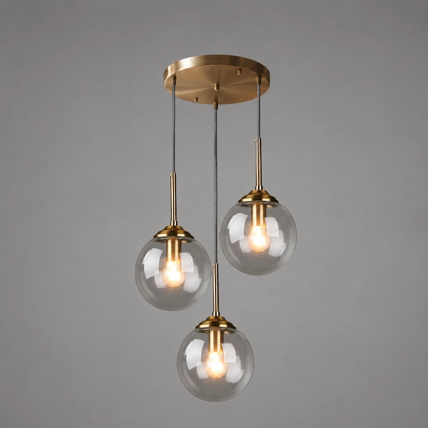 Valentina Designer Bubble Glass Pendant Light Smoke/Clear/Amber - Lumpaz