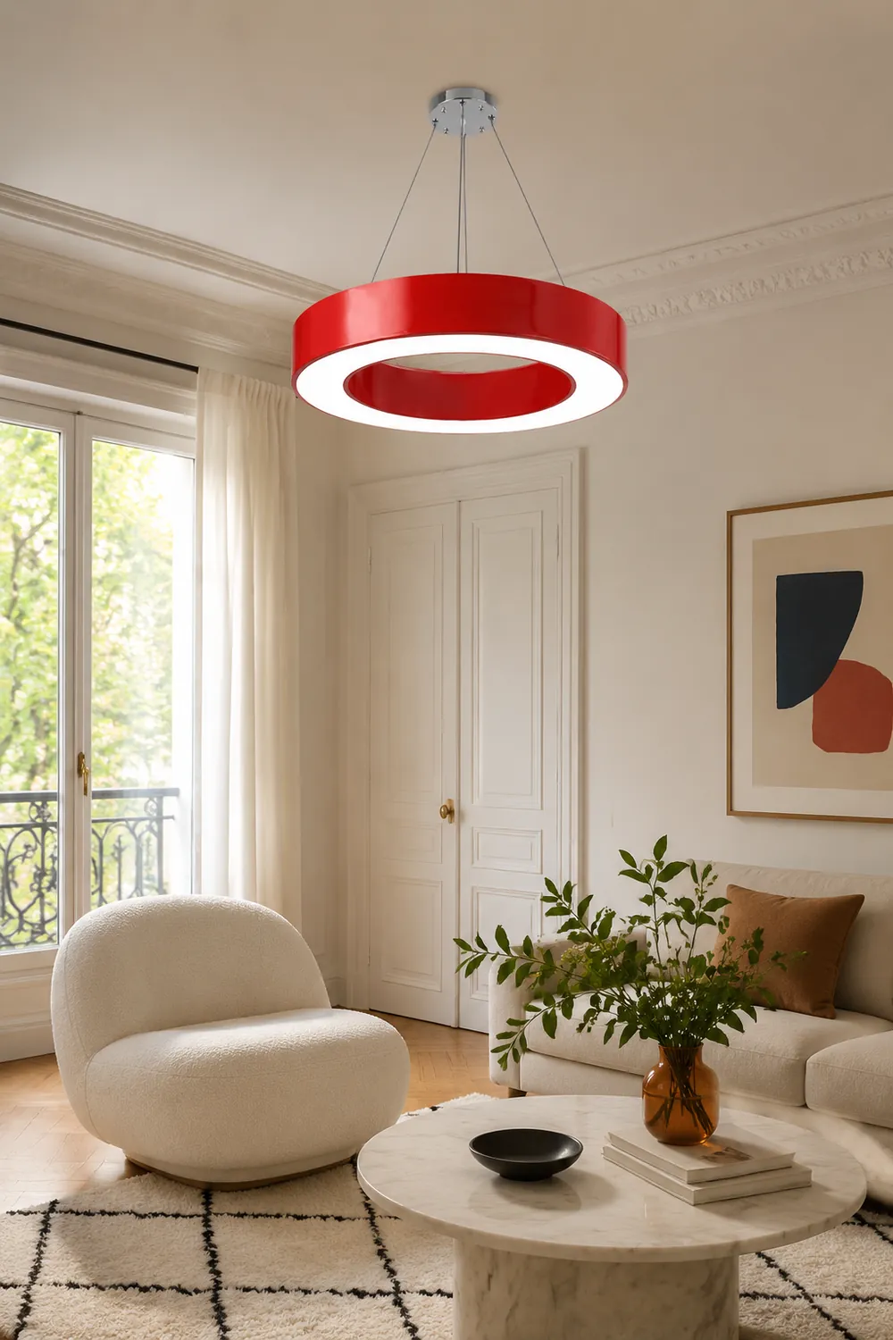 Morandi O Shape Modern Simple Pendant Light, 4 Color - Lumpaz