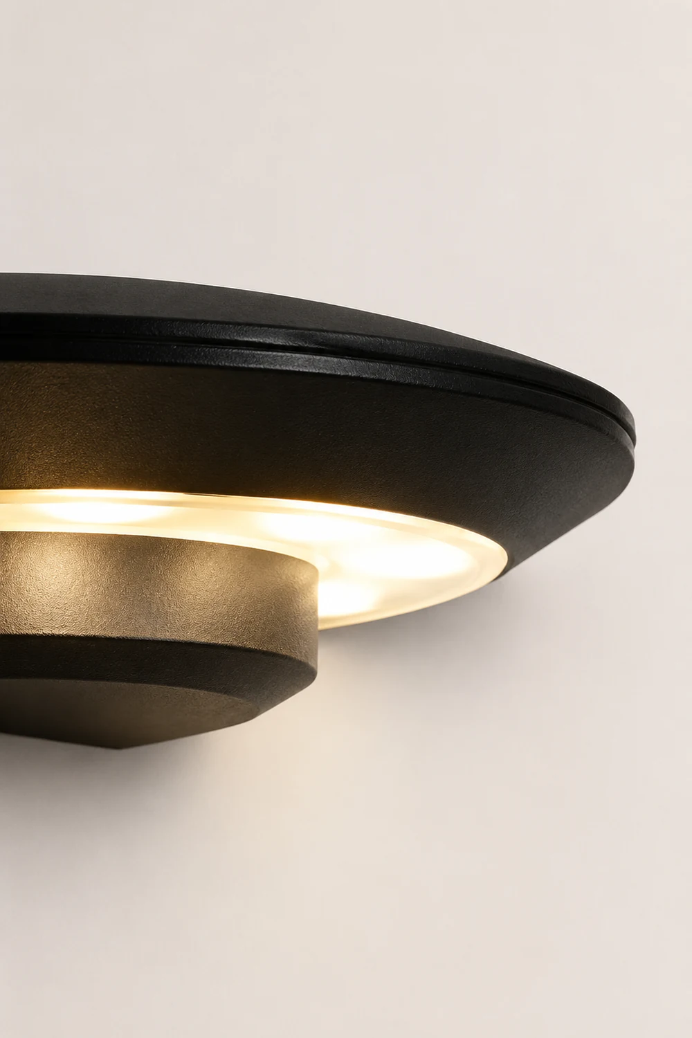 Orr Wall Lamp Flying Saucer, Metal LED, Black, Outdoor - Lumpaz