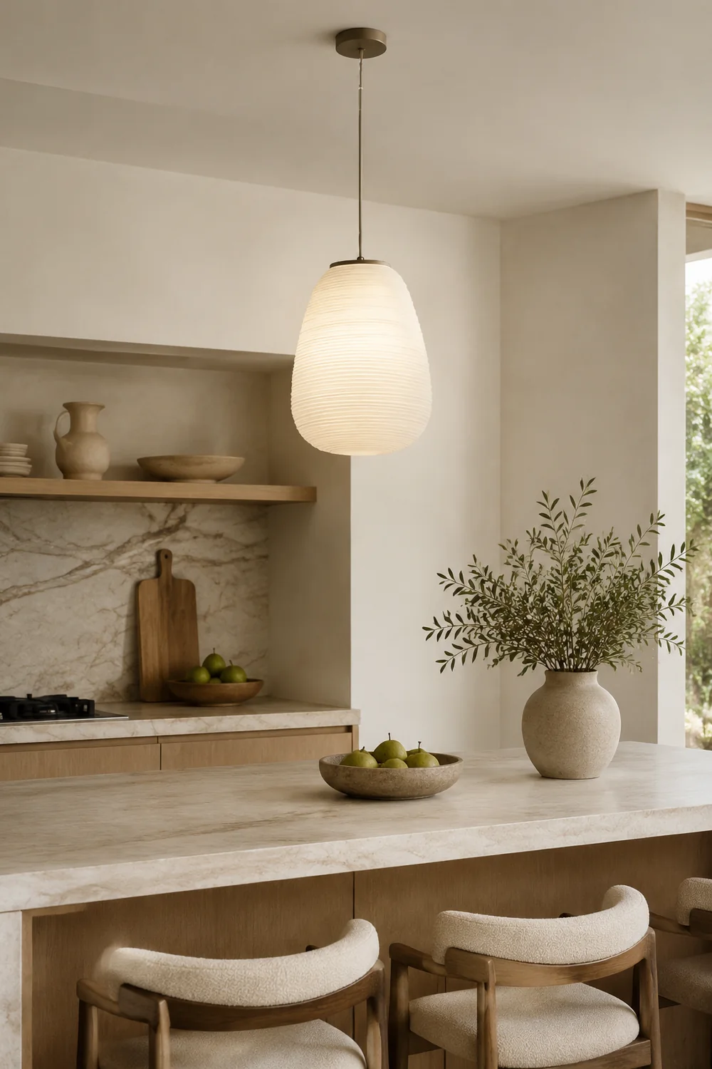 Renée Designer Glass/Metal Simple Pendant Light - Lumpaz