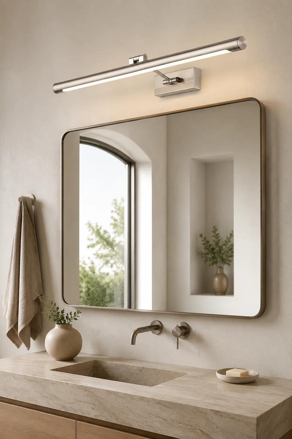 Leigh Modern Linear Metal/Acrylic Wall Lamp, Champagne Gold - Lumpaz