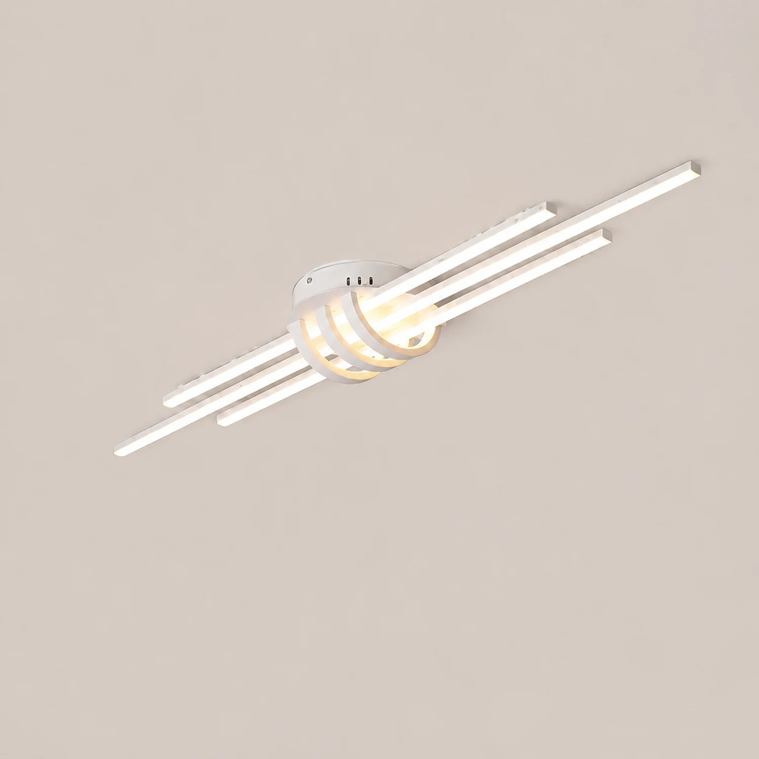 Edge Modern Linear Flush Mount Ceiling Lights, Black/White - Lumpaz
