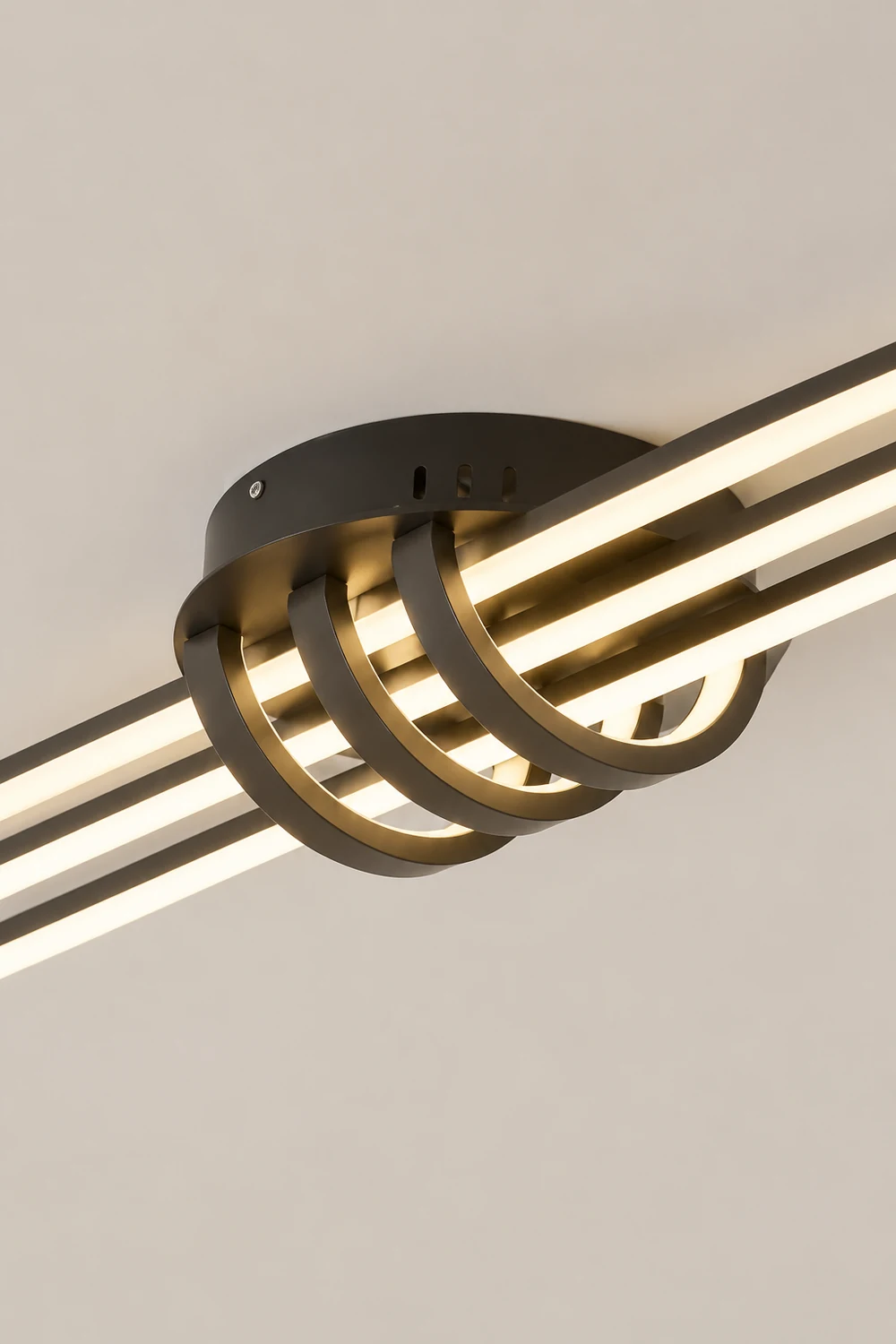Edge Modern Linear Flush Mount Ceiling Lights, Black/White - Lumpaz