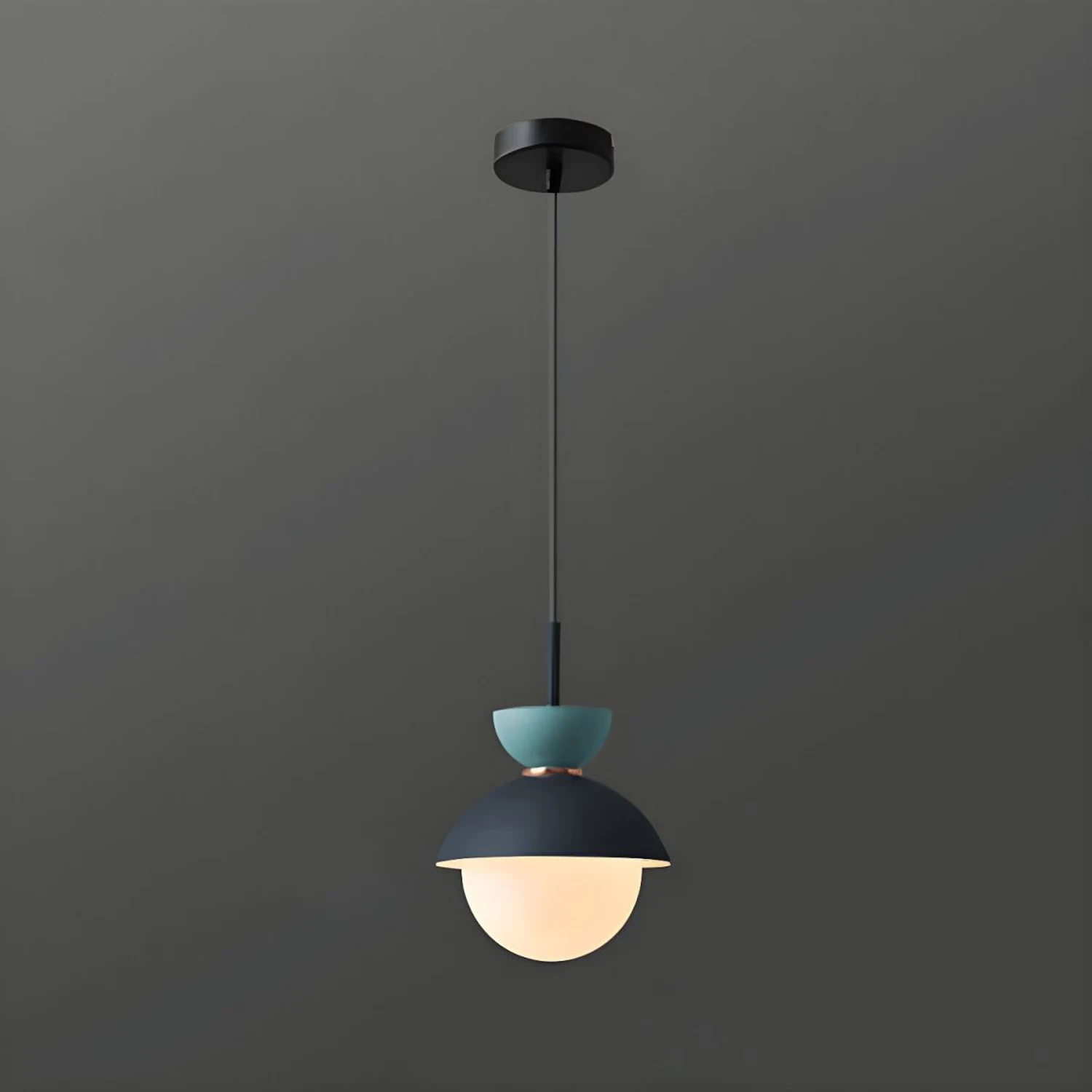 Cairns Nordic Metal Colorful Globe Pendant Light, Bedroom - Lumpaz