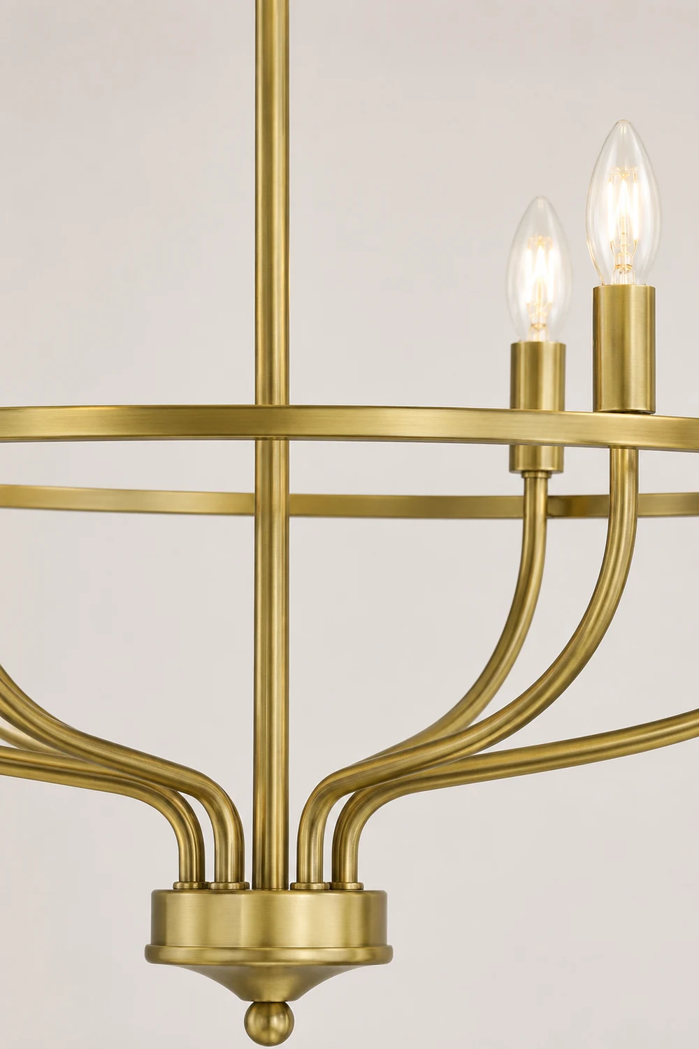 Silva Industrial Metal Candle Chandelier Black/Champagne Living Room/Bedroom - Lumpaz