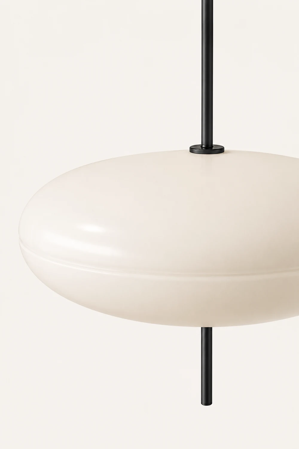 Leilani Nordic Modern Oval Single Pendant Light, White - Lumpaz