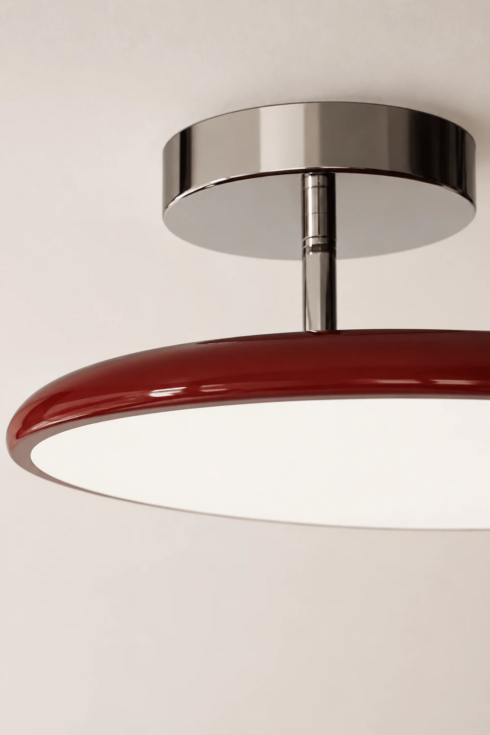 Valentina Vintage Flush Mount Ceiling Light Metal Red/White/Green LED Bedroom - Lumpaz